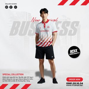 Mẫu Áo Công Ty Generali Thiết Kế Màu Trắng