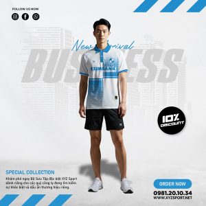 Mẫu Áo Polo Ngân Hàng EximBank Thiết Kế Màu Trắng