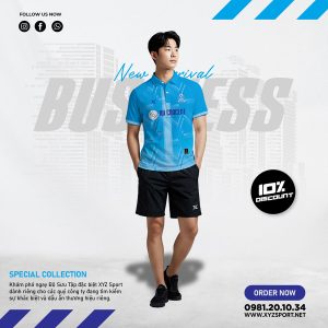 Mẫu Polo Công Ty 101 Concept Thiết Kế Màu Xanh Ya