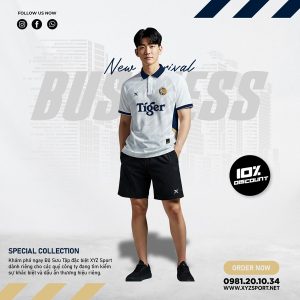 Mẫu Áo Polo Công Ty Tiger Thiết Kế Màu Trắng