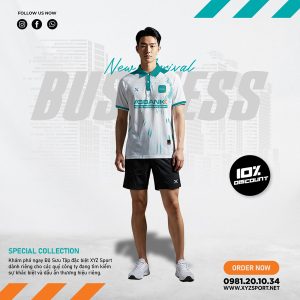 Mẫu Áo Ngân Hàng ABBANK Thiết Kế Màu Trắng