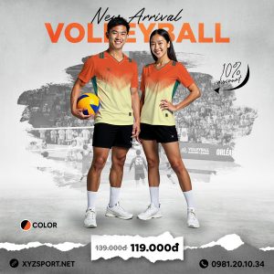 Quần Áo Bóng Chuyền Thiết Kế Mã BCX-101 Màu Cam
