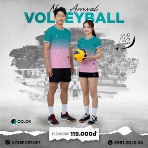 Quần Áo Bóng Chuyền Thiết Kế Mã BCX-17 Màu Xanh Ngọc