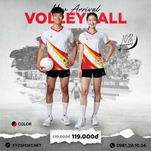 Quần Áo Bóng Chuyền Thiết Kế Mã BCX-19 Màu Trắng