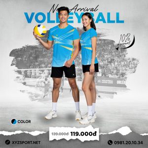 Đồ Thể Thao Bóng Chuyền Thiết Kế Mã BCX-20 Màu Xanh Ya