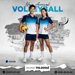 Đồ Thể Thao Bóng Chuyền Thiết Kế Mã BCX-03 Màu Trắng