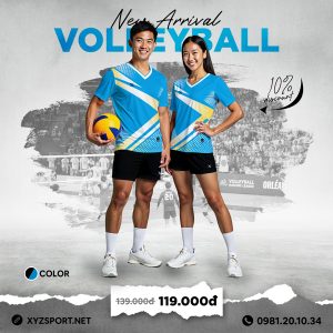 Quần Áo Bóng Chuyền Thiết Kế Mã BCX-32 Màu Xanh Ya