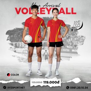 Đồ Thể Thao Bóng Chuyền Thiết Kế Mã BCX-33 Màu Đỏ