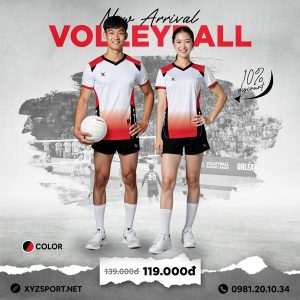 Mẫu Áo Bóng Chuyền Thiết Kế Mã BCX-39 Màu Trắng