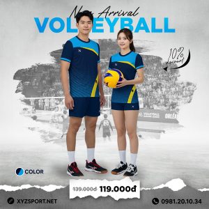 Mẫu Áo Bóng Chuyền Thiết Kế Mã BCX-44 Màu Tím Than