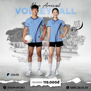 Quần Áo Bóng Chuyền Thiết Kế Mã BCX-46 Màu Xanh MC