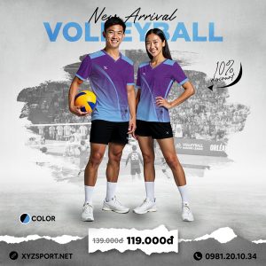 Đồ Thể Thao Bóng Chuyền Thiết Kế Mã BCX-48 Màu Tím