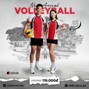 Mẫu Áo Bóng Chuyền Thiết Kế Mã BCX-49 Màu Đỏ