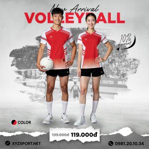 Đồ Thể Thao Bóng Chuyền Thiết Kế Mã BCX-53 Màu Đỏ
