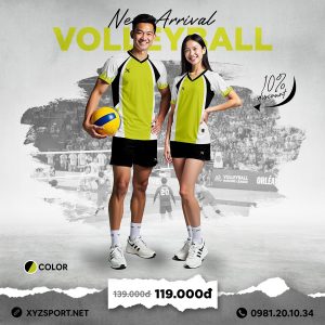 Đồ Thể Thao Bóng Chuyền Thiết Kế Mã BCX-60 Màu Xanh Chuối