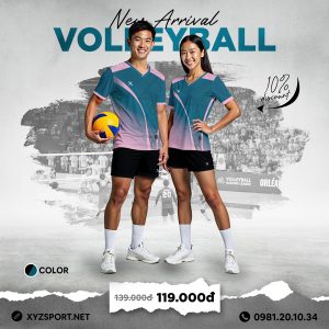 Mẫu Áo Bóng Chuyền Thiết Kế Mã BCX-62 Màu Xanh Lý