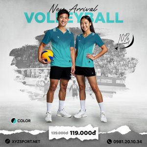 Mẫu Áo Bóng Chuyền Thiết Kế Mã BCX-66 Màu Xanh Ngọc