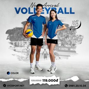 Đồ Thể Thao Bóng Chuyền Thiết Kế Mã BCX-69 Màu Xanh Bích