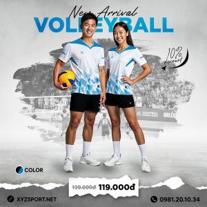 Đồ Thể Thao Bóng Chuyền Thiết Kế Mã BCX-73 Màu Trắng