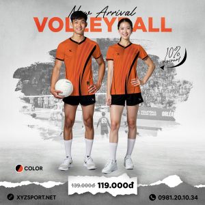 Quần Áo Bóng Chuyền Thiết Kế Mã BCX-75 Màu Cam