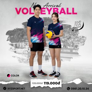 Quần Áo Bóng Chuyền Thiết Kế Mã BCX-84 Màu Tím Than