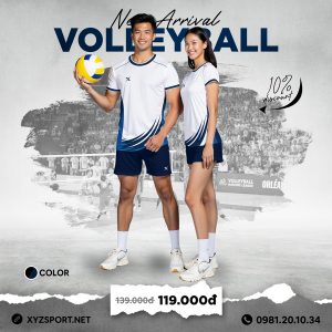 Mẫu Áo Bóng Chuyền Thiết Kế Mã BCX-88 Màu Trắng