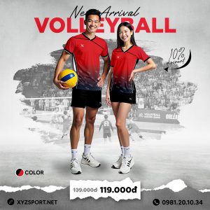 Mẫu Áo Bóng Chuyền Thiết Kế Mã BCX-90 Màu Đỏ