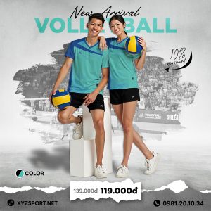Mẫu Áo Bóng Chuyền Thiết Kế Mã BCX-92 Màu Xanh Ngọc