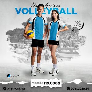 Quần Áo Bóng Chuyền Thiết Kế Mã BCX-94 Màu Xanh Ya