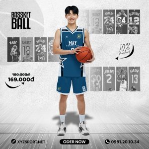 Thiết Kế Áo Bóng Rổ Mã BRX-32 Màu Xanh Atletico