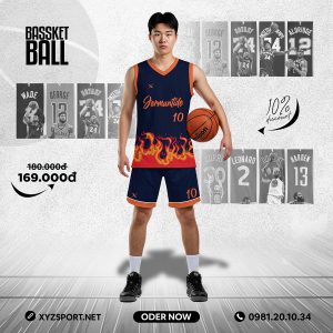 Quần Áo Bóng Rổ Thiết Kế Mã BRX-33 Màu Tím Than