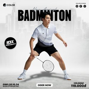 Thiết Kế Áo Cầu Lông Mã CLX-02 Màu Trắng