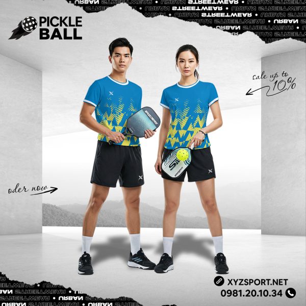 Áo Thể Thao Pickleball PKX-21 Xanh Dương Năng Động