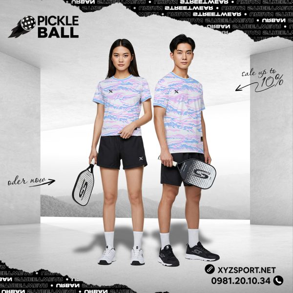 Áo Thun Thể Thao Pickleball Nam Nữ Màu Pastel PKX-26