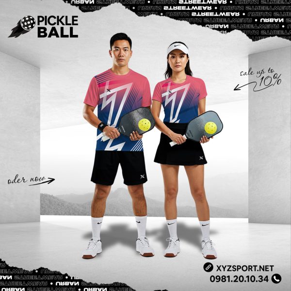 Quần Áo Pickleball Đậm Cá Tính PKX-58 – Hồng Xanh Năng Động