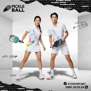 Áo Quần Pickleball Mã PKX-37 Màu Trắng - Thiết Kế Hình Học Pastel