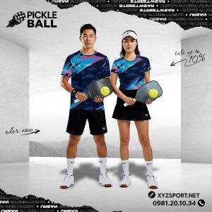 Set Đồ Pickleball Cá Tính Màu Tím Than Mã PKX-12