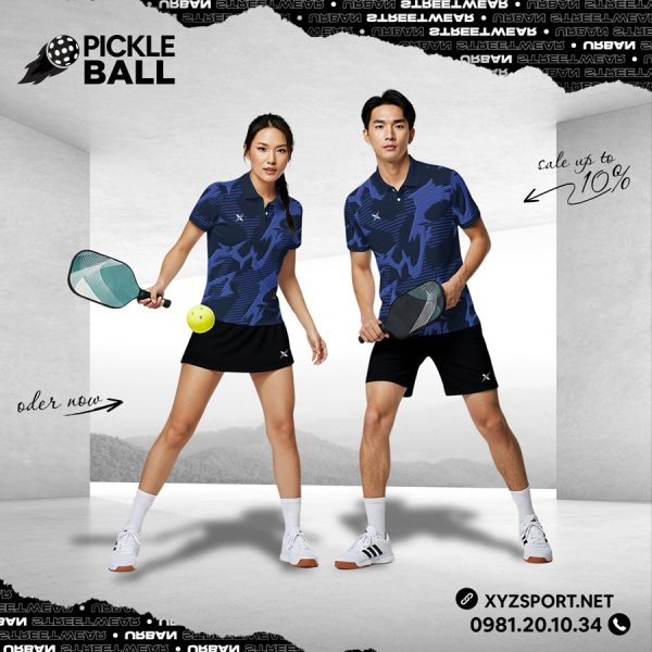 Trang Phục Pickleball Thiết Kế Mã PKX-61 Màu Tím Than Hiện Đại