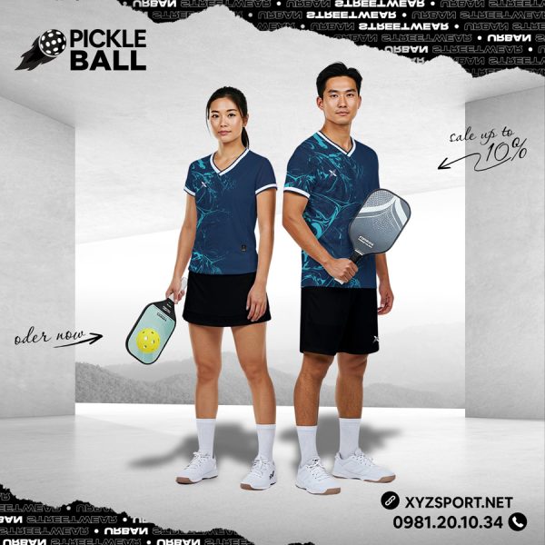 Thiết Kế Áo Thể Thao Pickleball Màu Tím Than Mã PKX-38