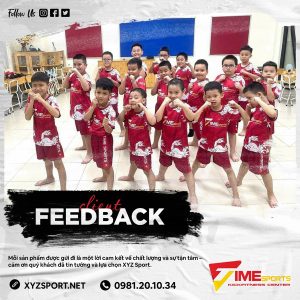 Hình Ảnh Thực Tế Mẫu Đồng Phục Trẻ Em Màu Đỏ - Sức Mạnh Và Tinh Thần Chiến Đấu