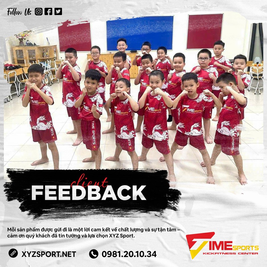Đồng phục trẻ em màu đỏ phối họa tiết trắng
