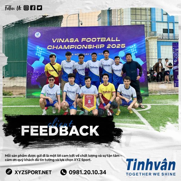 Hình Ảnh Feedback Bộ Đồng Phục Bóng Đá Màu Trắng Phối Xanh Bích
