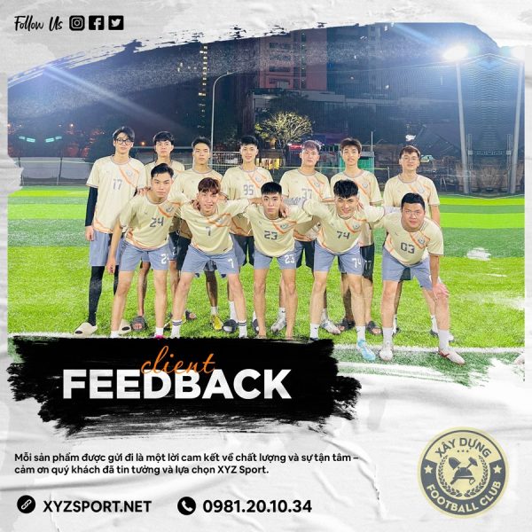 Hình Ảnh Thực Tế Mẫu Quần Áo Bóng Đá Đặt May Tại XYZ SPORT Màu Vàng Kem