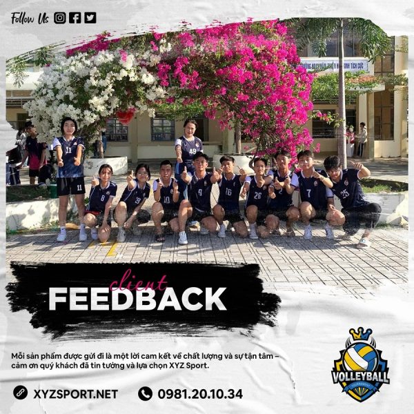 Hình Ảnh Feedback Quần Áo Bóng Chuyền Màu Tím Than Đặt May Tại Xyz Sport