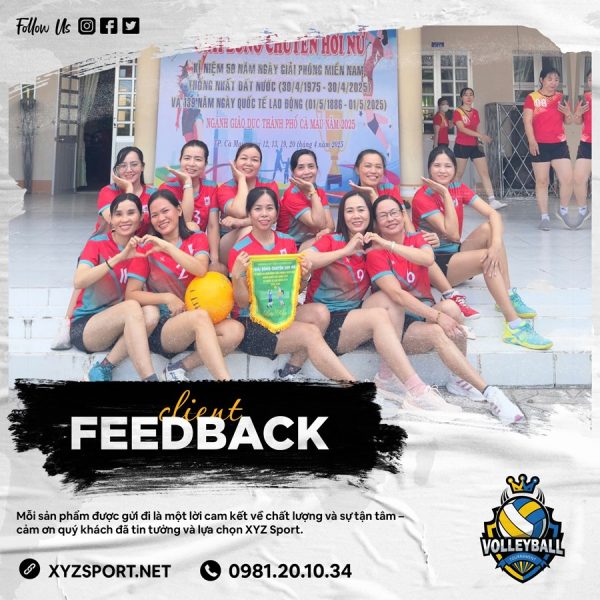 Hình Ảnh Feedback Áo Quần Bóng Chuyền Nữ Màu Đỏ Năng Động