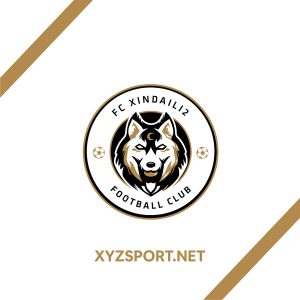 Logo FC Xindaili2 Football Club Tông Trắng Đen Vàng Đồng
