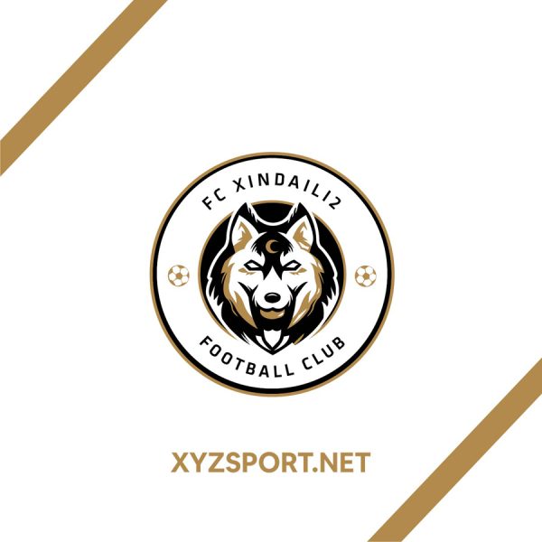 Logo FC Xindaili2 Football Club Tông Trắng Đen Vàng Đồng