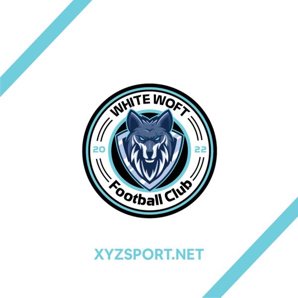 Logo WHITE WOLF Football Club Màu Tím Than