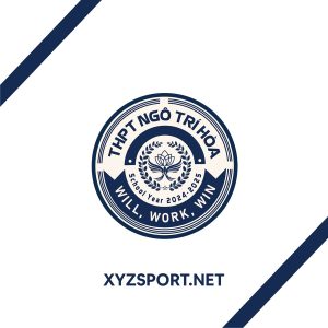 Logo Trường THPT Ngô Trí Hòa 2024–2025 Xanh Navy - Thanh Lịch & Chuyên Nghiệp