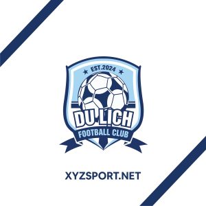 Logo CLB Bóng Đá Du Lịch - Xanh Dương Năng Động Và Trẻ Trung